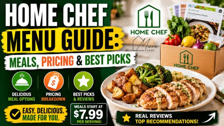 Home Chef Menu